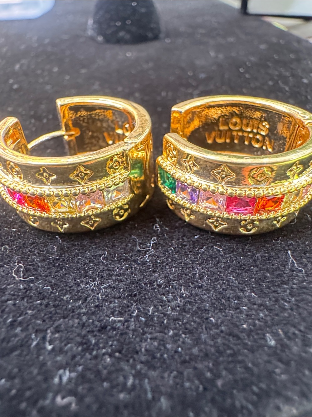 Earrings Multi-Color Crystal Hoop Earrings